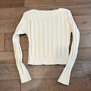 Steve Madden Cream Ribbed Sweater